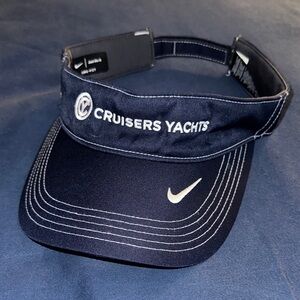Nike Dark Blue Visor with White Embroidery